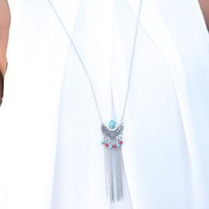 NWT Turquoise colored necklace & earrings set